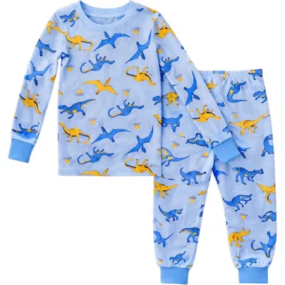Benben Kids Toddler Boy Long Sleeve Pajamas Set Snug Fit Soft & Stylish Cozy Comfortable Sleepwear S In Blue