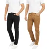 Benben Mens 2 Pack Chinos Slim Fit Stretch Pants In Multi