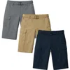 Benben Mens 3 Pack Cargo Belted Shorts In Multi