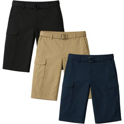 Benben Mens 3 Pack Cargo Belted Shorts In Multi