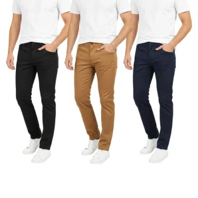 BENBEN BENBEN MENS 3 PACK CHINOS SLIM FIT STRETCH PANTS