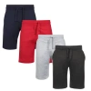 Benben Mens 4 Pack French Terry Shorts Ultra Soft Feel