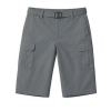 Benben Mens Cargo Shorts With Adjustable Belted Waist In Gray
