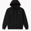 Benben Mens Heavyweight Zip Hoodie Jacket In Black