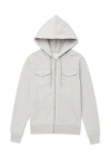 Benben Mens Heavyweight Zip Hoodie Jacket In Gray