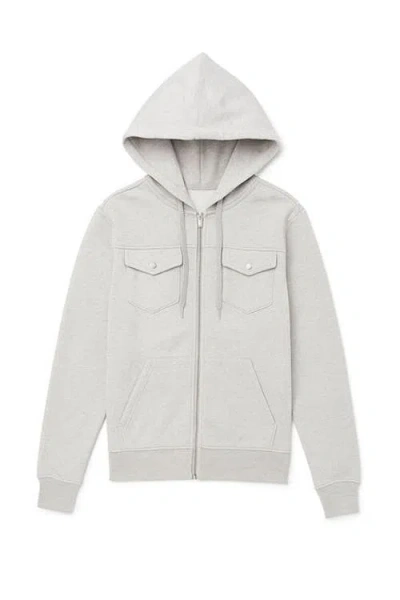 Benben Mens Heavyweight Zip Hoodie Jacket In Gray