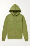 Benben Mens Heavyweight Zip Hoodie Jacket In Green