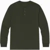 Benben Mens Long Sleeve Henley Shirt In Green