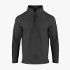 Benben Quater Zip 1/4 With Standup Collar Fleece In Black