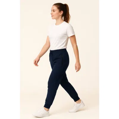 Benben Womens Ultra Soft Zipper Pocket Fleece Sweatpant Jogger In Blue