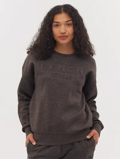 Bench Avyanna Deboss Logo Crew Neck Sweatshirt In Multi