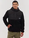 Bench Blankor Quilted Yoke Zip-up Sherpa In Black