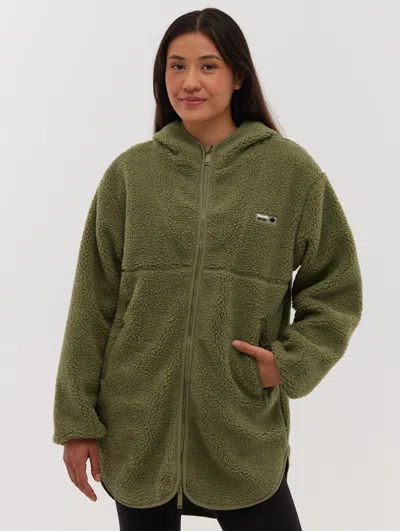 Bench Brilli Longline Sherpa Jacket In Multi