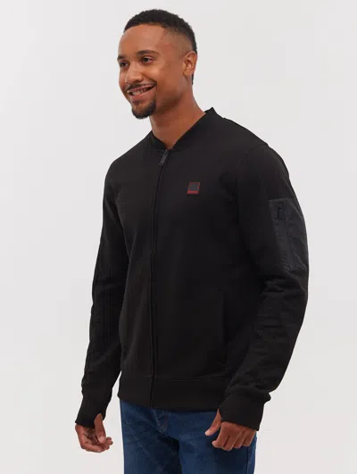 Bench Budford Baseball Collar Zip-up In Black