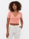 Bench Constance Collared Crop Top In Multi
