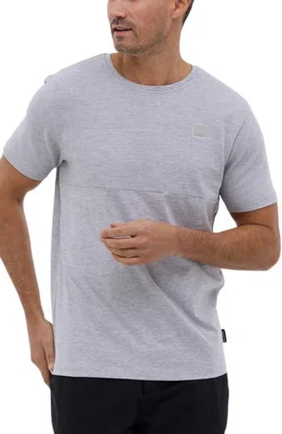 Bench . Darfiti Logo Patch Cotton T-shirt In Grey Marl