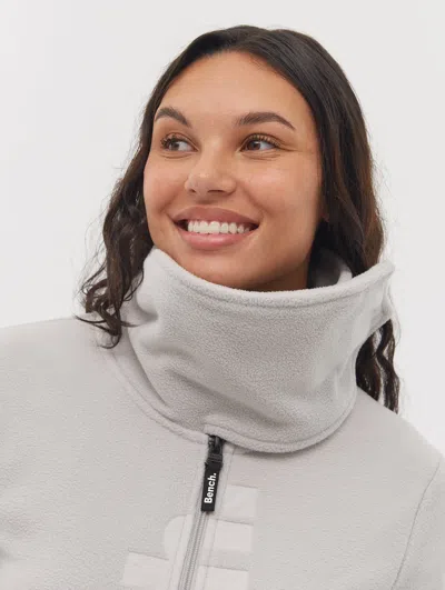 Bench Finish Zip-up Funnel Neck In Grey