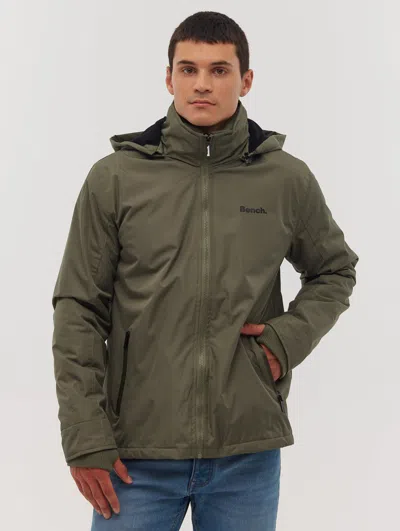 Bench Hawn Double-faced Ripstop Hooded Jacket In Green