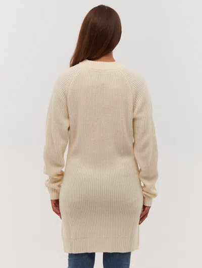 Bench Karlie Rib Knit Sweater Dress In White