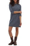 Bench . Mab Stripe Three-quarter Sleeve Dress In Navy