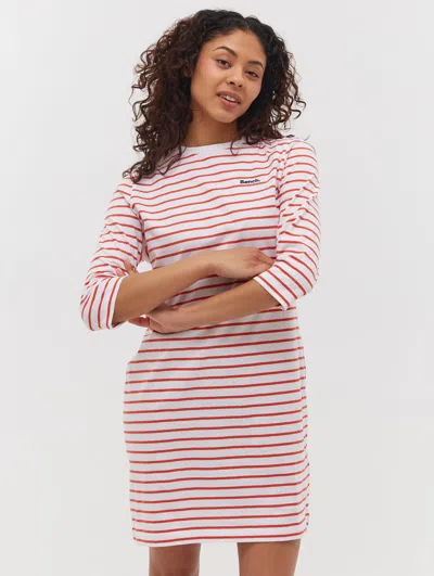 Bench Mab Striped 3/4 Sleeve Dress In Multi