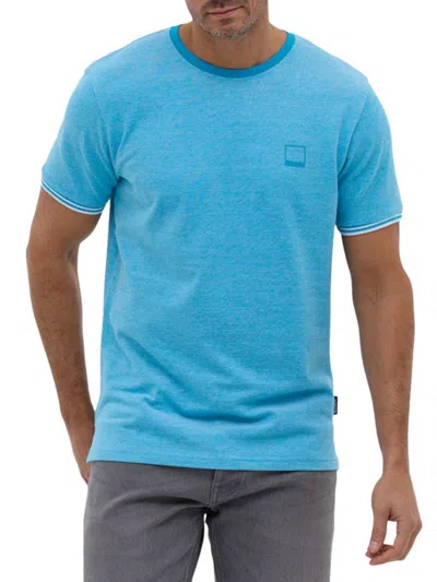 Bench . Malen Emblem Cotton T-shirt In Ocean Blue