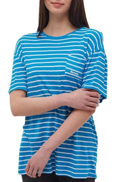 Bench . Nouria Stripe T-shirt In Cobalt Blue