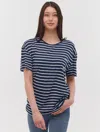 Bench . Nouria Stripe T-shirt In Blue