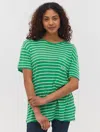 Bench . Nouria Stripe T-shirt In Green