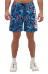 Bench . Paradise Tropical Swim Shorts In Navy Multi