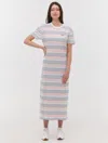 Bench Phoena Stripe T-shirt Dress In White