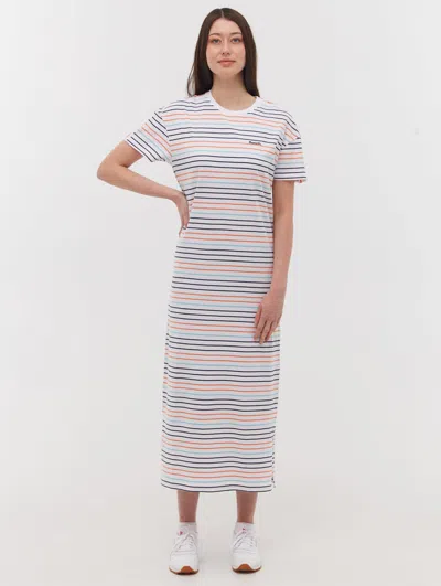 Bench Phoena Stripe T-shirt Dress In White