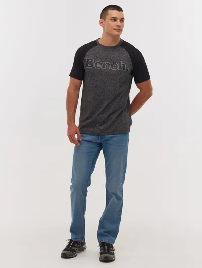 Bench Runcorn Colorblock Raglan Sleeve T-shirt In Black