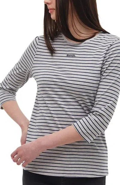 Bench . Savita Stripe T-shirt In Grey Marl
