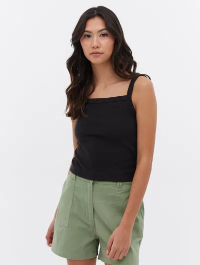 Bench Sudell Square Neck Tank Top In Black