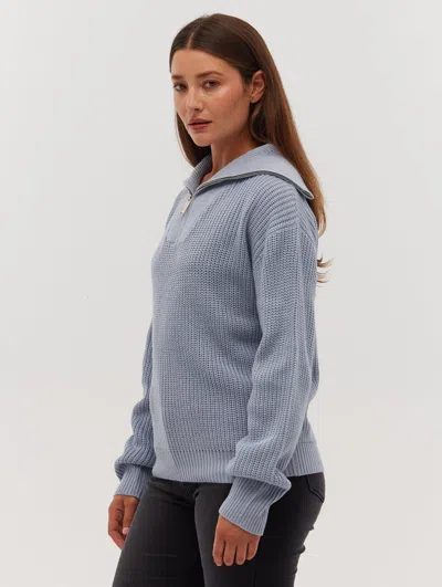 Bench Thurynn Oversize Zippered Funnel Sweater In Grey
