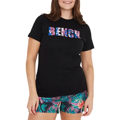 Bench . Tie Dye Logo Cotton T-shirt In Black