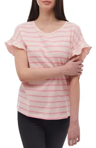 Bench . Velmina Ruffle Sleeve T-shirt In Pink