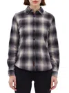 Bench Women's Cheviotti Plaid Flannel Shirt In Black Multicolor