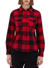 Bench Comyna Flannel Shirt In Black Red