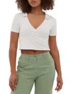 Bench Constance Collared Crop Top In Marshmallow
