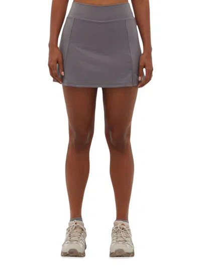 Bench Women's Solid A-line Skorts In Lava Smoke