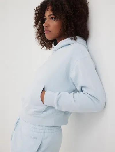 Bench Womens Hart Eco-fleece Cropped Hoodie In Blue