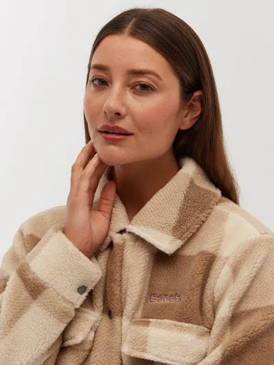Bench Yelina Oversized Sherpa Overshirt In Multi