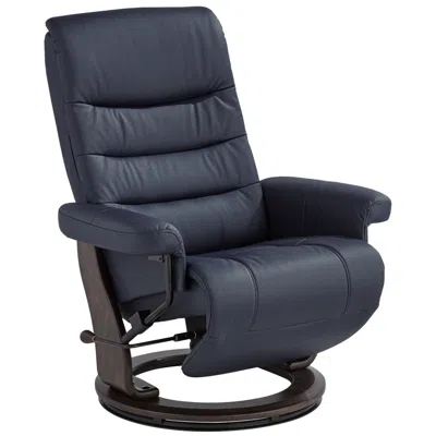 Benchmaster Peregrine Midnight Blue Faux Leather Adjustable Swivel Recliner