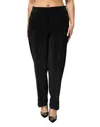 Bencivenga Black High Waist Straight Dress Trouser Pants In Black