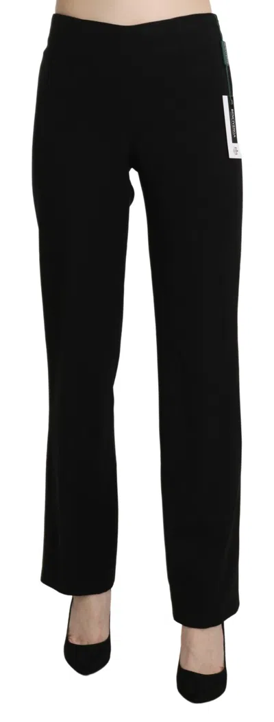 Bencivenga Black High Waist Straight Formal Dress Women's Trouser
