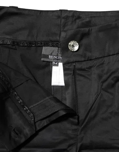 Bencivenga Cotton Blend Cropped Straight Leg Women's Pants In Black