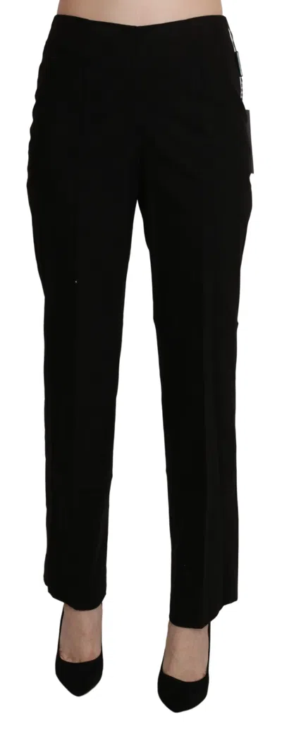 Bencivenga Elegant High Waist Straight Women's Pants In Black