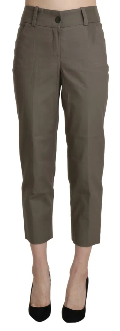 Bencivenga Gray High Waist Cropped Dress Trouser Women's Pants